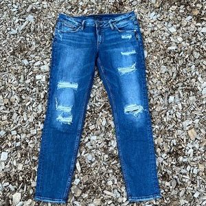 Silver Boyfriend Jeans, W31/L29